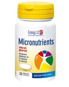 LongLife Micronutrients Integratore Multivitaminico 30 Tavolette 