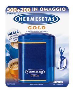 Hermesetas Gold Dolcificante a base di aspartame Dispenser da 500+200 compresse