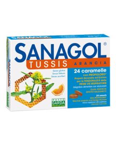 Phyto Garda Sanagol Tuss Caramelle tosse Gusto Arancia 24 pastiglie 