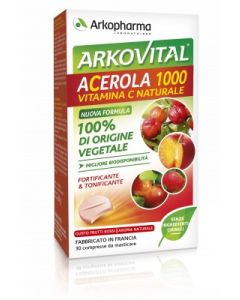 Arkopharma Arkovital Acerola 1000 compresse masticabile per le difese Immunitarie 