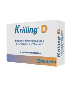 Krilling D integratore di omega3 e vitamina D 40 Capsule 