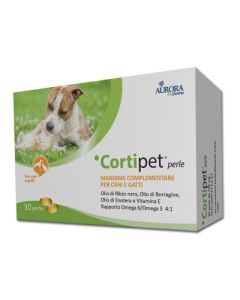 Cortipet perle Alimento complementare per le affezioni di cute e mantello di cani e gatti 30 perle 