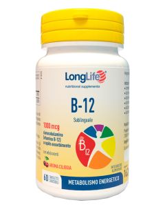 Longlife B-12 Sublingual integratore vitamina b-12 60 Compresse Divisibili 