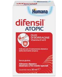 Humana Difensil Atopic Olio di Borragine per dermatite atopica 30 ml 