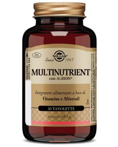 Solgar Multinutrient con Albion Integratore di Vitamine 30 Tavolette 