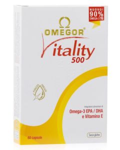 Omegor Vitality 500 integratore con Omega3 60 capsule 