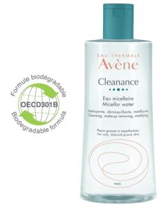 Avène Eau Thermale Cleanance Acqua Micellare Pelle grassa 400 Ml 