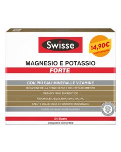 Swisse Magnesio e Potassio Forte Integratore di Sali Minerali 24 Bustine 