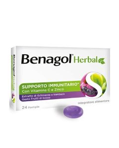 Benagol Herbal Gusto Frutti Di Bosco 24 Pastiglie 